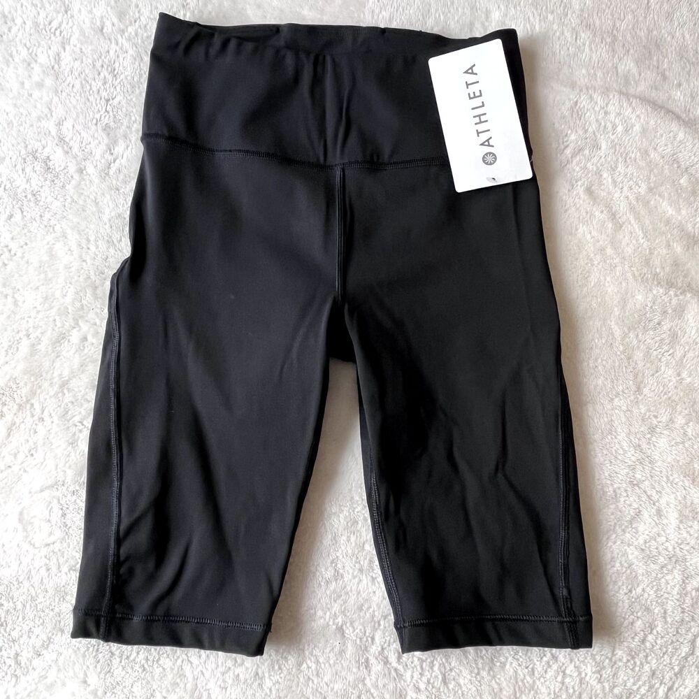 New With Tags Athleta Ultimate Stash Pocket 9” Short Black XXS